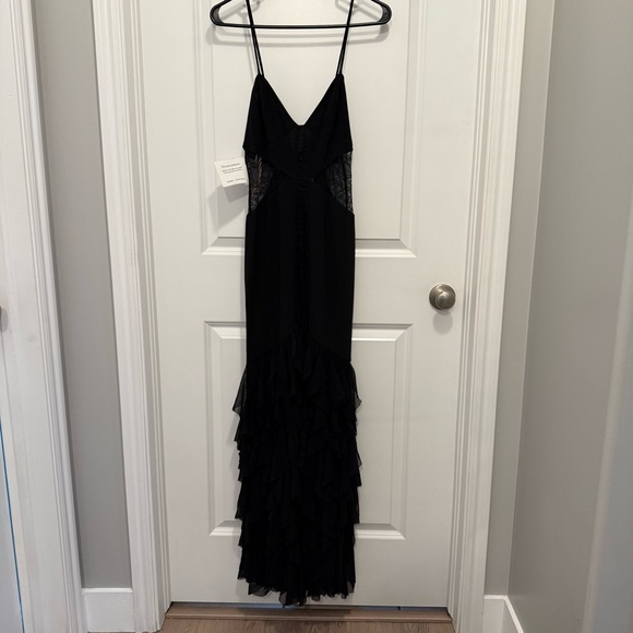 NWT FREE PEOPLE FAME AND PARTNERS THE ABBY BLACK MAXI DRESS - Picture 2 of 10